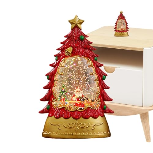 Globos de nieve de Navidad | Lámpara decorativa de globo de nieve iluminado | Farol de árbol de Navidad, centros de mesa, pequeñas decoraciones creativas de ventana para interiores y