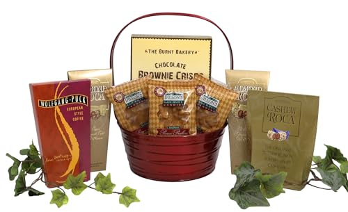 Gift Basket Village - The Classy Gourmet Gift Box: Brownie Crisps, Roca Candies, Coffee Mix, Pecan Candies, Elegant Treats, Handcrafted In The Usa