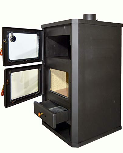 Stufa a legna con forno. Stufa da cucina, potenza