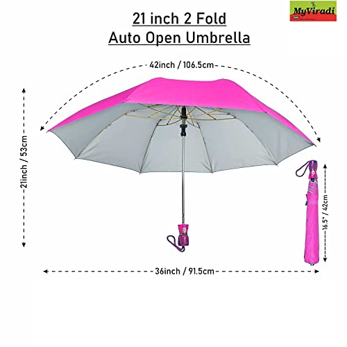 Image of 2 Fold Umbrella for Women & Men Office 2 Fold Umbrella for Girls - Set Of 1