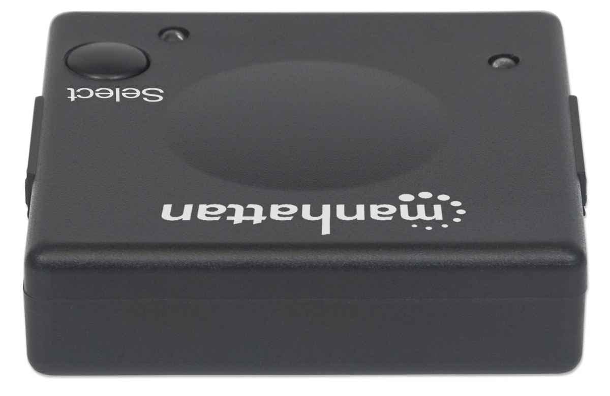 Manhattan 207911 HDMI video switch - Video Switches (HDMI, 1.3b, Black, Plastic, 5 m, 480i,480p,576i,576p,720p,1080i,1080p)