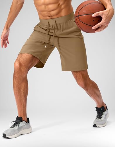 Image of Soothfeel Men's Running Shorts with Zipper Pockets 9 inch / 7 inch / 5 inch Quick Dry Eight Basketball Gym Workout Athletic Shorts