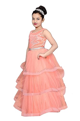 Image of Girl's Net Frill Ball Design Gown Dress