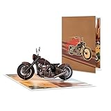 Popup-Karte mit Kreuzfahrt-Motto, Papierbastelgruß, mit Umschlag, für Geburtstage, Feiertage und besondere Anlässe, anpassbares Motorrad-Popup
