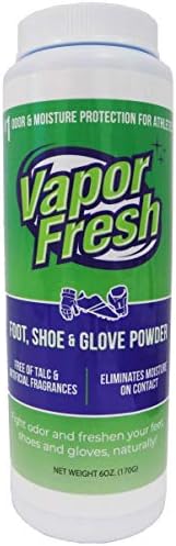 Vapor Fresh Foot Shoe and Glove Powder - All Natural Shoe Deodorizer - Powerful Foot Odor Eliminator for Stinky Feet - 6 Ounces (1 Pack)