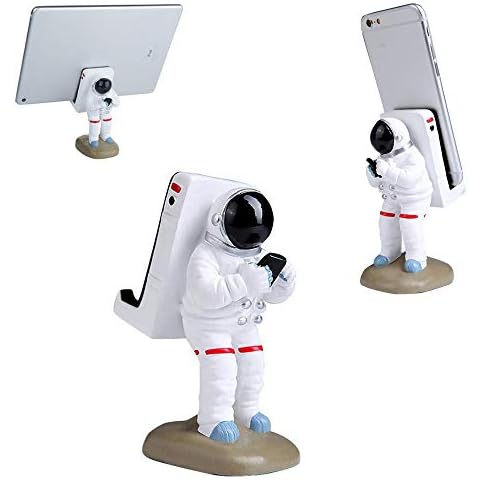 GOODKSSOP Cute Funny Cell Phone Stand, Upgraded Unique Astronaut Style, Resin Material, Universal for iPhone and All Mobile Phones Tablet PC Desktop Holder Desk Mount Cover