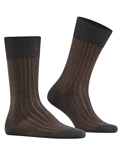 FALKE Men's Shadow Striped Dress Socks, Grey (Flanell 3210), 6.5-7.53