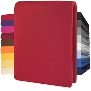 CelinaTex Lucina Fitted Sheet Cotton 200x200-200x220 cm ruby red