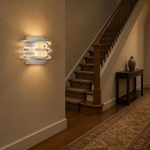 Image of ELIANTE White Metal Wall Light - MT-2678-2W - | 3 Years Warranty | Free - LED LAMP
