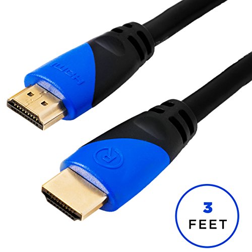 RELM High-Speed HDMI Cable - 3 Feet Ultra High Definition HDMI Cord is 3D, 4K, 2K Ready - Ethernet Enabled for 18 GBP - Supports Master Audio Return