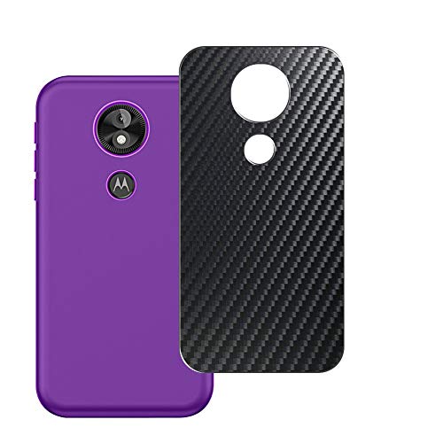 Puccy 2 Pack Back Screen Protector Film, compatible with Motorola Moto E5 Moto E (5th Gen) Black Carbon TPU Guard Cover （ Not Tempered Glass/Not Front Screen Protectors ）