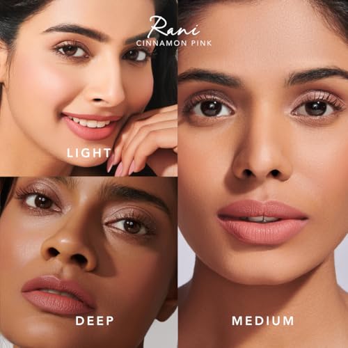 Image of SIMPLYNAM Satin Soft Lip Creme | 1 Swipe Full Coverage | Hydrating, Creamy Matte Finish | 6-8 Hour Stay | Transfer-Proof & Smudge-Proof | Infused with Peptides & Squalane | Vegan | Rani - Cinnamon Pink