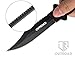 Scuba Diving Knife for Spearfishing, Snorkeling, Hunting, Rescue and Water Sports - Black Tactical Stainless Steel Survival Knife with Leg Straps Sheath, Razor Sharp - Lightweight Diving Equipment