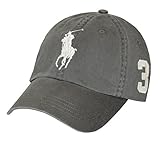 Ralph Lauren Polo Sports Big Pony Logo Hat Cap Grey