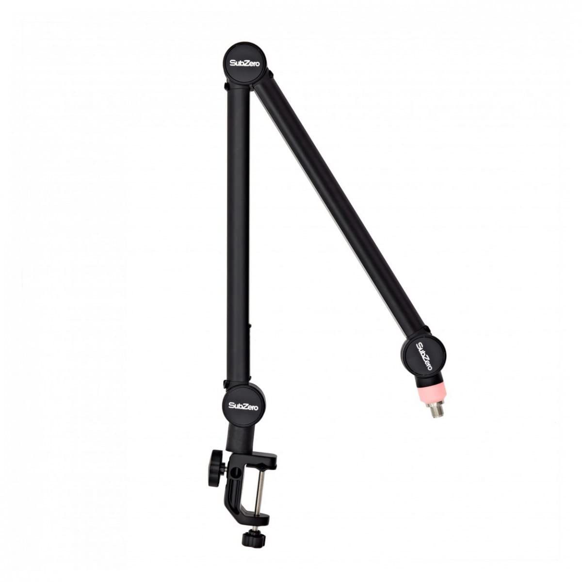 SubZero Brazo de micrófono de estudio con luz LED - Carga máxima 2KG | Brazo Robusto Soporta Micros hasta 2kg, LED USB Tricolor con Controlador en Línea, Paso de Cable Empotrado