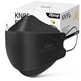 HIWUP KN95 Face Masks 100 Pack, Breathable Comfortable and Disposable KN95 Mask, Black