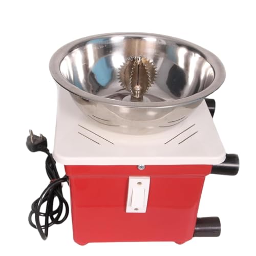 Image of KRN Red Domestic Electric Coconut Scraper (Thengathuruvi) | HP Motor, Movable Body, Stainless Steel Blade | Grater, Chopper & Peeler for Home & Semi-Commercial Use | Plastic Body | Red