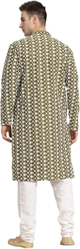 Men's 100% Cotton Blend Embroidered Only Kurta3