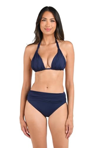 Halter bra Indigo La Blanca taille 14 haut maillot de bain deux pièces pour femme