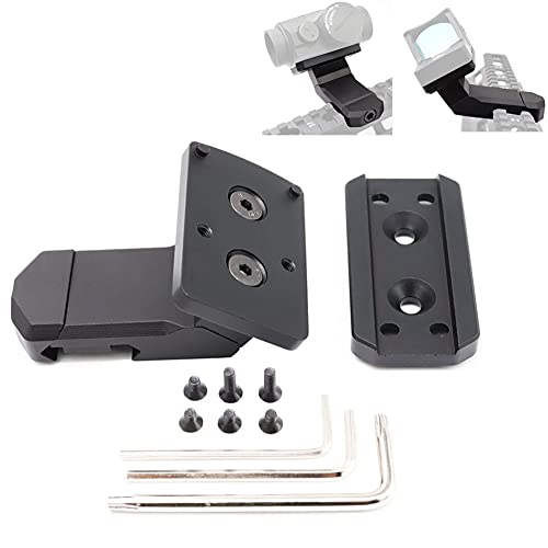 LThyzszb Universal Offset Optic Red Dot Sight Mount for RMR T1 T2 SRO Micro Riser Mount (Black)