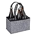 Produktbild Relaxdays 6er Flaschenträger, Filz, Männerhandtasche Bier, Stoff Flaschentasche für 0,5 l Flaschen, 15x24x15cm, grau, 1 Stück