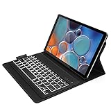 4 in 1 Multi-Funktion: Lederhülle, abnehmbare Bluetooth Tastatur, einstellbarer Klappständer und integrierter Stifthalter für S Pen. Nicht nur Ihr Samsung Galaxy Tab A 10.1 T510/T515 schützt, sondern Ihr Lieblingstablet in einen kleinen Laptop verwandelt. Perfekt für die Arbeit, Reise und Geschenk