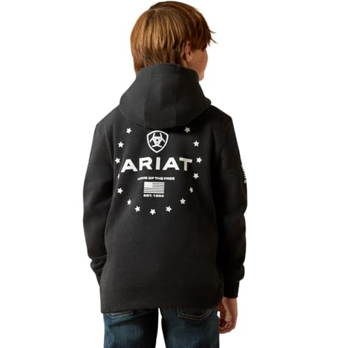 Ariat Boy's Charcoal Sponsor Patriot Hoodie