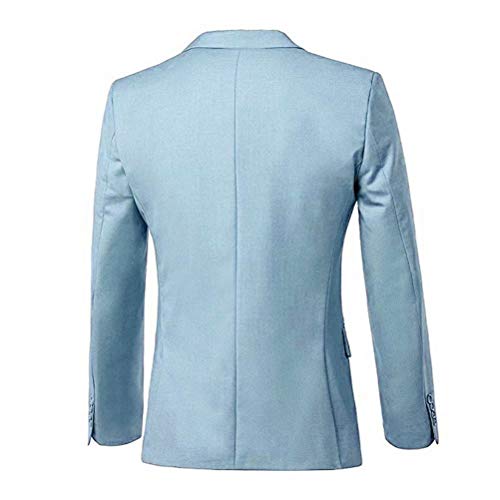 Yanlu Suits for Men 3 Pieces Sky Blue Prom Tuxedos Slim Fit Notch Lapel Blazer Vest and Pant for Homecoming Party Wedding Mens Suit sb-48423