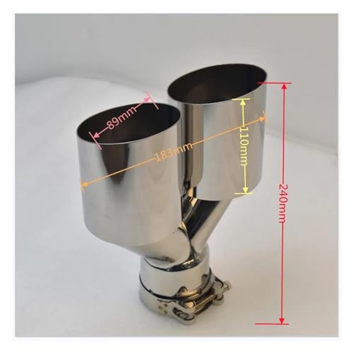 Embout pot d'échappement en acier inoxydable double finition