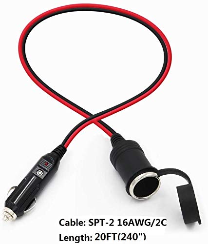 Amazon.com: SPARKING 20FT Cigarette Lighter Extension Cord 20FT