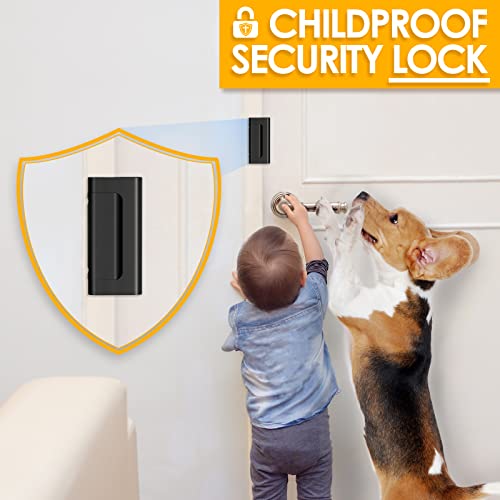 Image of Home Security Door Lock Door Reinforcement Lock: Metal Door Locks for Front Door Locks for Kids Safety Child Proof Door Latch for Top Inside Deadbolt Lock