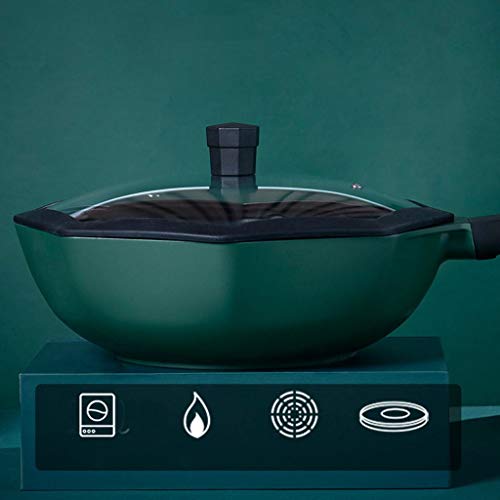 Wok con mango desmontable y antiadherente miniatura 3