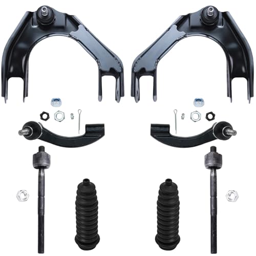 Image of Detroit Axle - Front End Suspension Kit for Chrysler Sebring Cirrus Dodge Stratus Plymouth Breeze, 2 Upper Control Arms with Ball Joint 4 Outer Inner Tie Rods 2 Tie Rod Boots Replacement