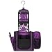 WANDF Expandable Toiletry Bag Dopp Kit TSA Approved Bottles Water Resistant Nylon, Purple