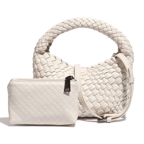 Handbags for Women Weave Vegan Leather Tote Bag With Pocket Wallet Purse Hand bag Crossbody Strap Small Bag With Compartment