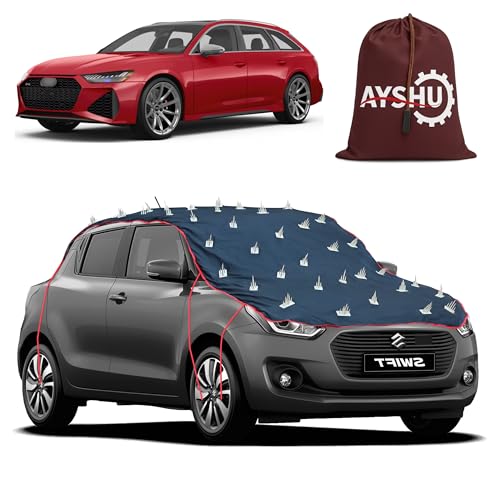 Image of AYSHU Water-Resistant Spike Car Cover for Audi RS6 - Protects from Dogs, Monkeys, Dust, Sunlight & UV - Full Roof Universal Fit