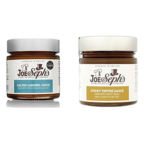 Joe & Seph's Salted Caramel Dessert Sauce Spread, 230g & Joe & Seph's Sticky Toffee Caramel Sauce, 230 g Cover