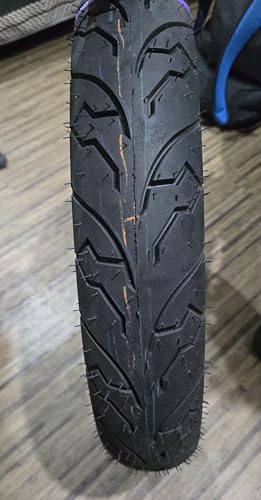 Image of 100 /90-19 57P TOLINS Tubeless Tyre for Motorcycle, Black