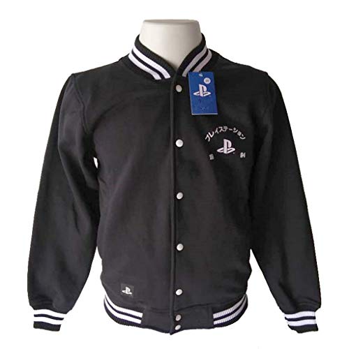 Jaqueta College Playstation, Banana Geek, Adulto Unissex, Preto, P