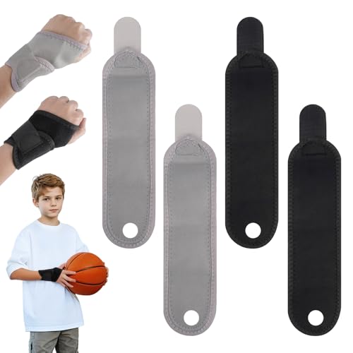 4 Pièces Attelle Poignet Enfant Bandage Ajustable,Orthese Protege Gauche Droit, Maintien Soutien Protection Poignet Handgelenkbandage,Support pour Enfants Fitness, Sport et Activités Quotidiennes