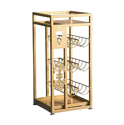 Porte-parapluie multicouche en fer pour entrée et bureau - 2