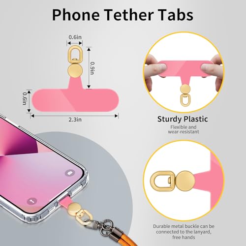 Onglet d'attache de téléphone, 10 pièces patch universel de cordon de téléphone sans transparent - Photo 32 sur 104