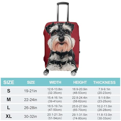 Schnauzer Luggage Cover Washable Elastic Suitcase Cover, Anti Scratch Personalized Suitcase Protectors, Fashion Baggage Covers For Travel2