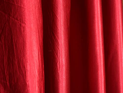 Image of Eyelet Polyester Modern Solid Crush Set of 3 Pcs. Door Curtains (7 Feet, 2 Maroon Red + 1 White)