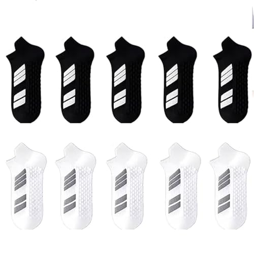 Upliftjoys Unisex Low-Cut No-Show Sports Socks,10-Pack Anti-Slip Thickened Wear-resistant Unisex Sports Socks
