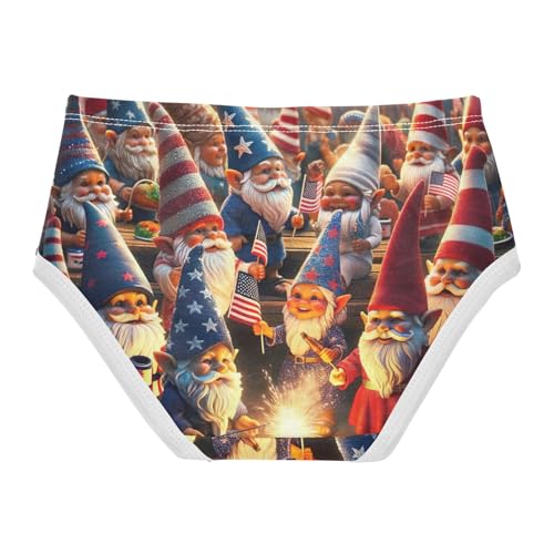 Cotton Girls Underwear Toddler USA 4th July Party Gnomes Panties for Girl Personalized Kids Undies Briefs 2t2