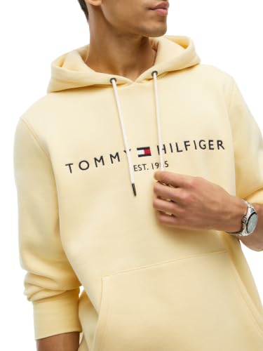 Image of Tommy Hilfiger Men's Medium Weight Fleece Hoodie Sweatshirt With Embroidered Logo, Also Available in Big & Tall
