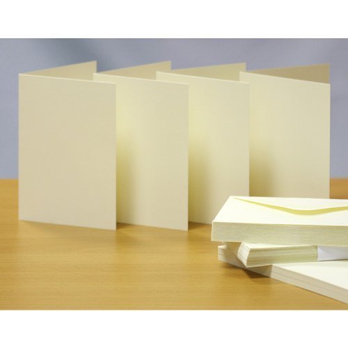 Image of Craft UK 50 Ivory Cards & Envelopesc C6, Card, 9 mm