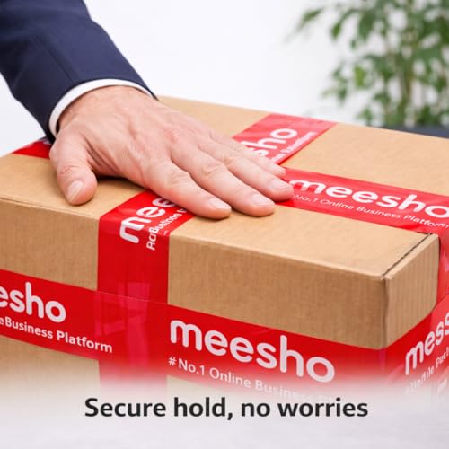 Image of Meesho Packing Tape 65 Meter x 48 mm 2 Inch Printed BOPP Packing | JPPL Meesho Packing Tape 65 Meter x 48 mm 2 Inch Printed BOPP Packing Material for E-Commerce Shipping and Small