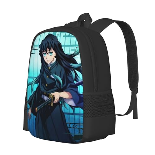 Muichiro Tokito Backpack,3d Print Laptop Backpack Lightweight Casual Daypack Bookbag 16.5 In, 17 Inch3